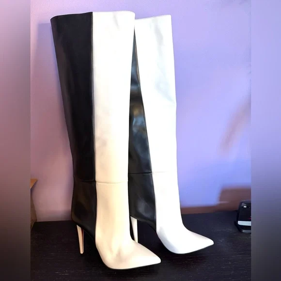 Christian Louboutin Astrilarge 100 black and white Botta boots in 41 EU - Picture 7 of 16